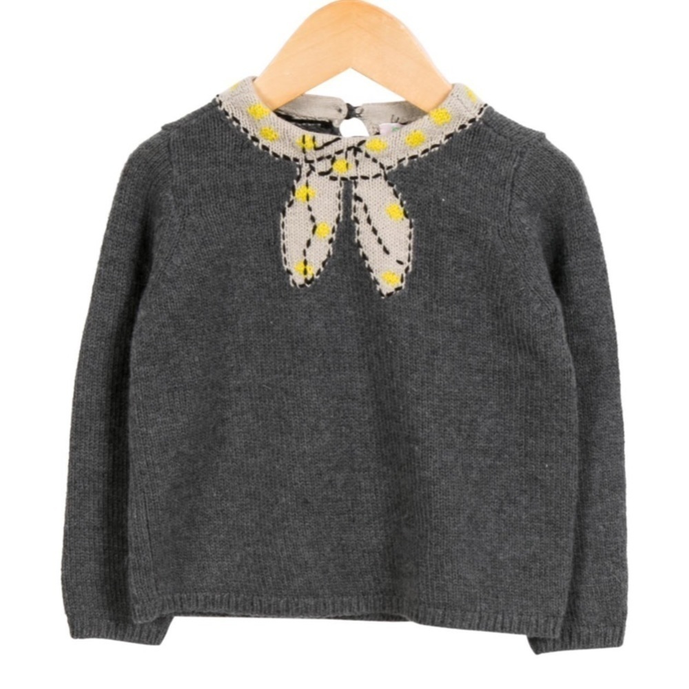 Bonpoint baby girl wool collar detail sweater 10